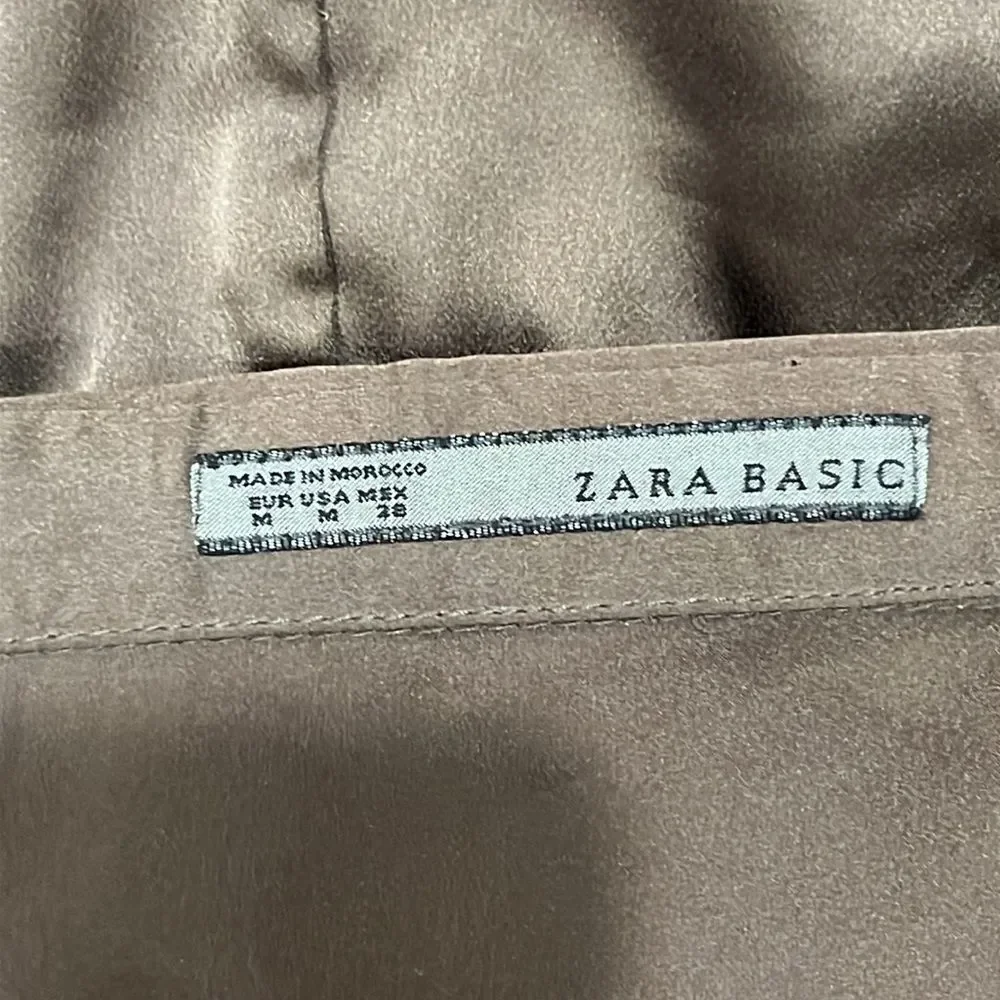 Zara satin romper w/ pockets